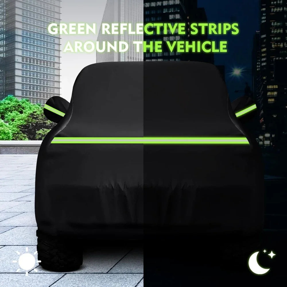 Outdoor Waterproof Car Covers for Ford F-150/F-250 Super Crew Cab 5.5ft Short Bed With Zipper Wind Sun UV and Dust Protection