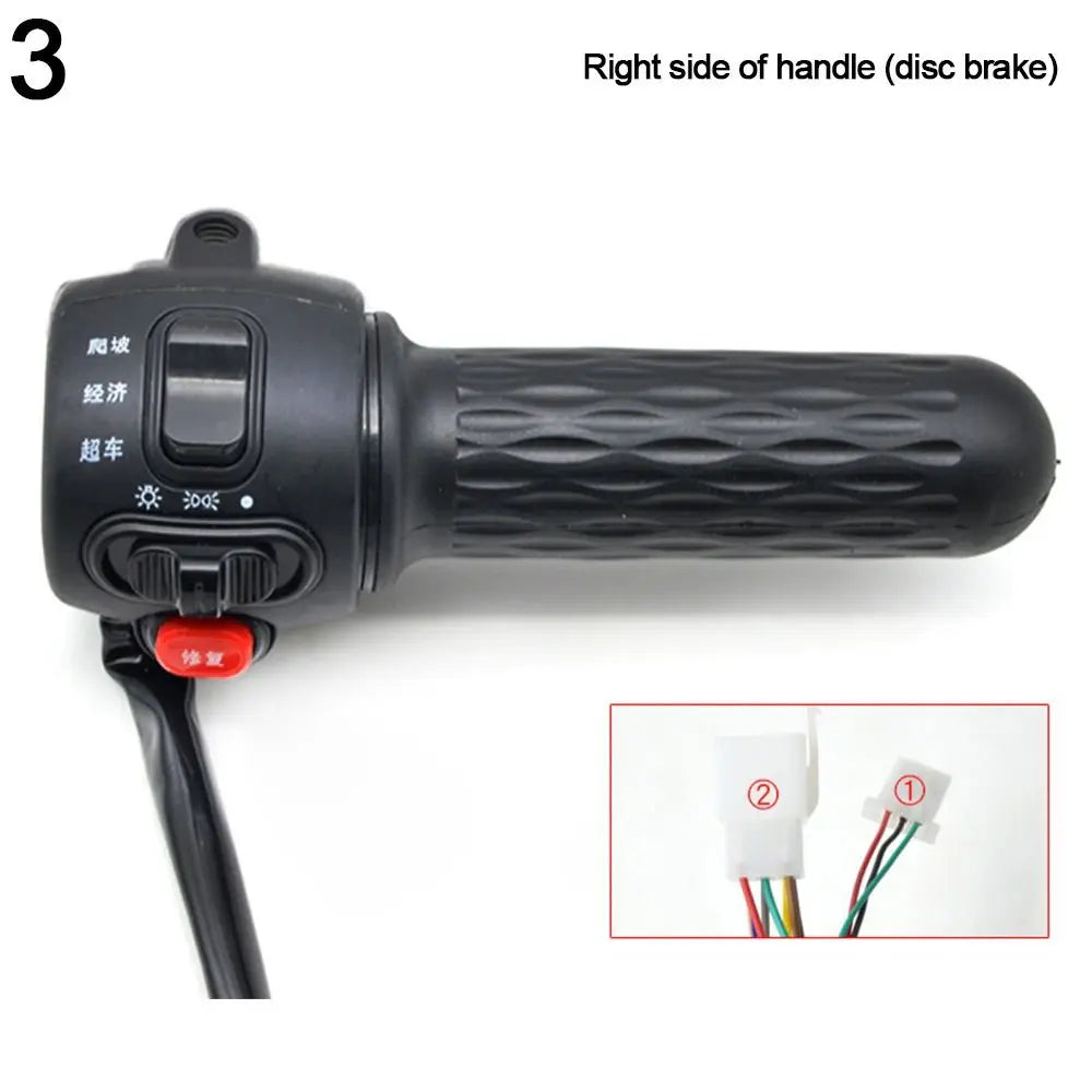 Black Electric Vehicle Parts Drum Disc Handle Combination Switch Rotary Handle Handle Seat Integrated Switch Button