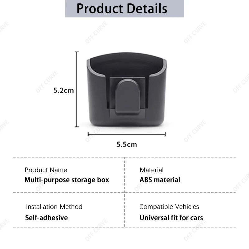Car Key Holder Clip Car Interior Storage Box Dashboard Organizer Adhesive Mount for Card Key Rack Universal Car Accessories