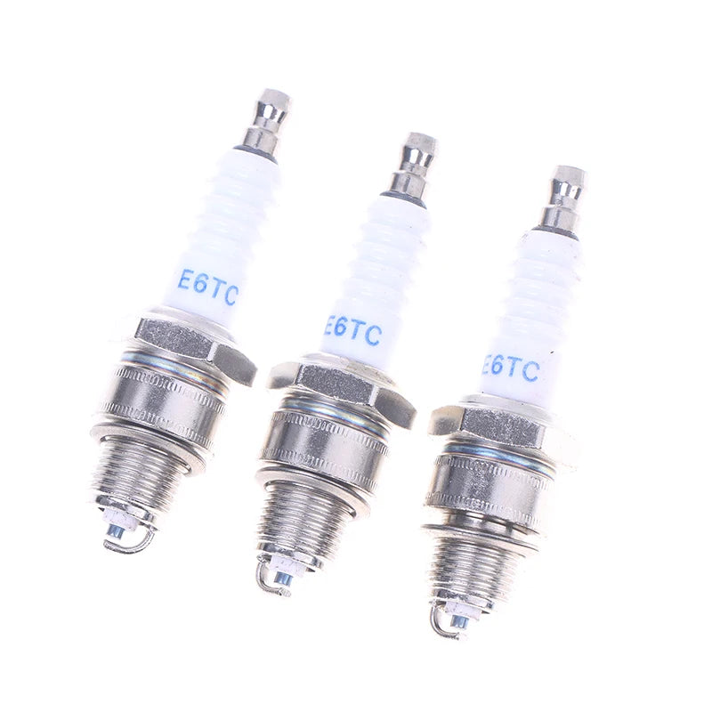 （Summer6）1/3 Pcs Brand New Motorcycle Spark Plug E6TC For Scooter Moped Ignition Part Replacement Accessories