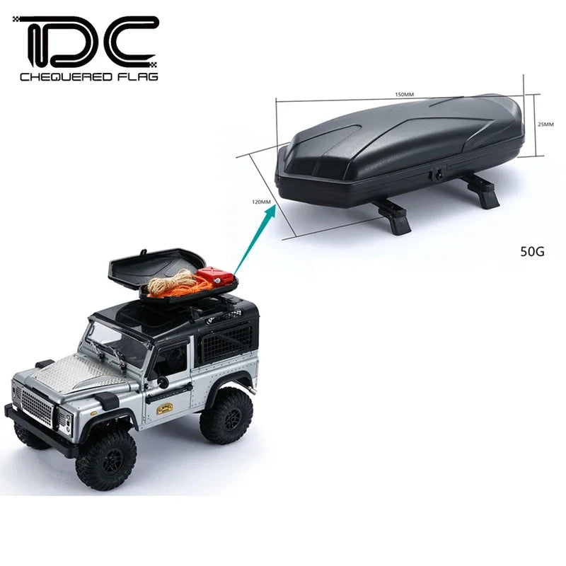 Portaequipajes de techo para camión, escala 1/12, para coches RC Crawler WPL D12 MN D90 G500 Defender Cherokee, accesorios de actualización