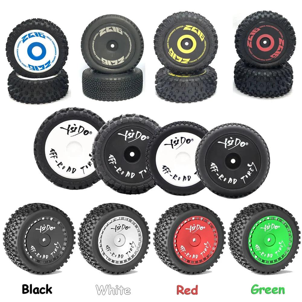 Front Rear Tires Wheel Tyre for Wltoys 144001 144010 124016 124017 124010 ZD Racing BX12 1/12 1/14 RC Off-Road Car Upgrade Parts