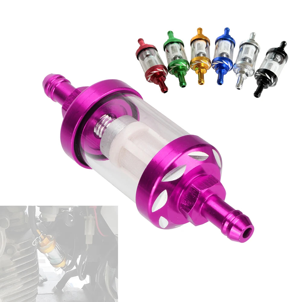 Reusable Washable 8mm Universal Inline Fuel Filter for ATV Kawasaki KTM Yamaha Honda CRF Series Parts