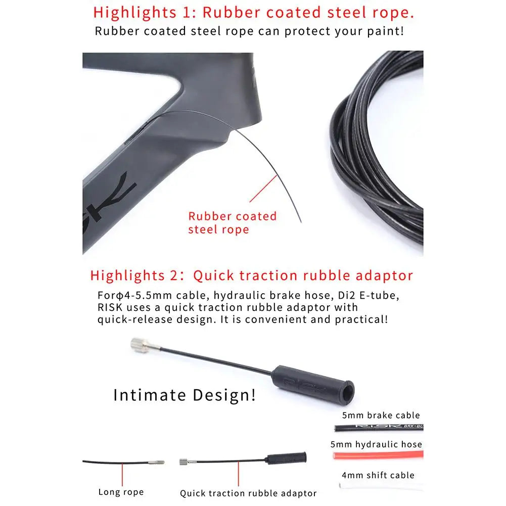 Bicycle Internal Cable Routing Tool Kit MTB Road Bikes Shift Cable Hydraulic Wire Inner Cable Guide For Cycling Bike Accessories