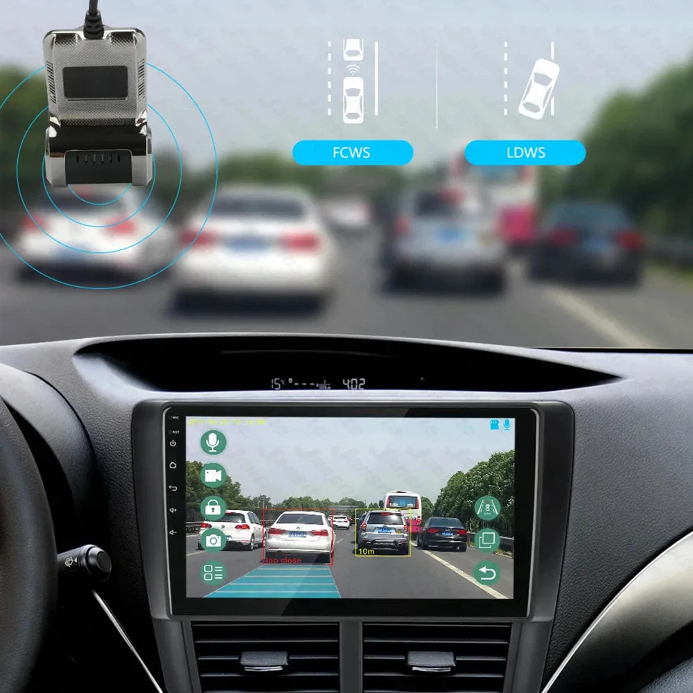 For Car DVD Android Player Navigation Full HD 720P Car DVR USB ADAS Dash Cam Head Unit Auto Audio Voice Alarm LDWS G-Shock