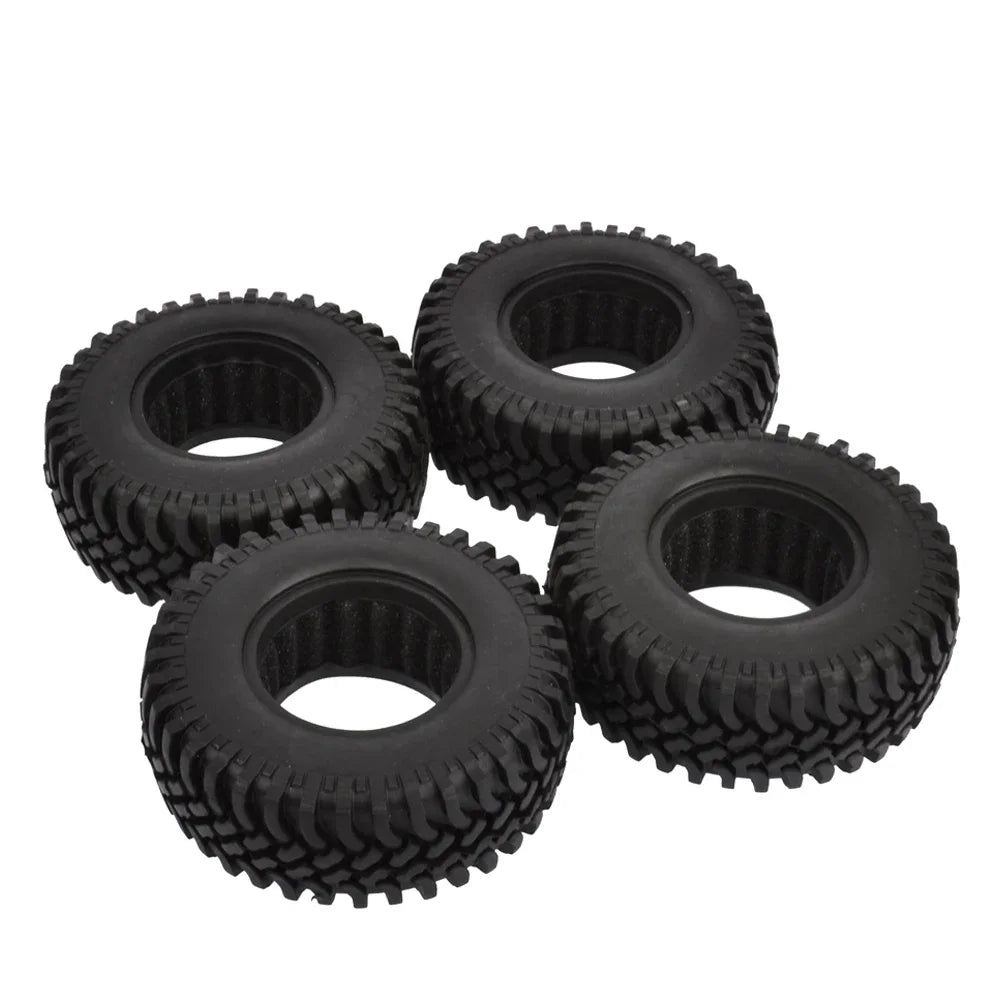 4PCS 100mm 1.9 inch Rubber Tires With Foam Inserts for 1:10 RC Rock Crawler Axial SCX10 D90 D110  Tamiya CC01 1.9 Inch Tyres