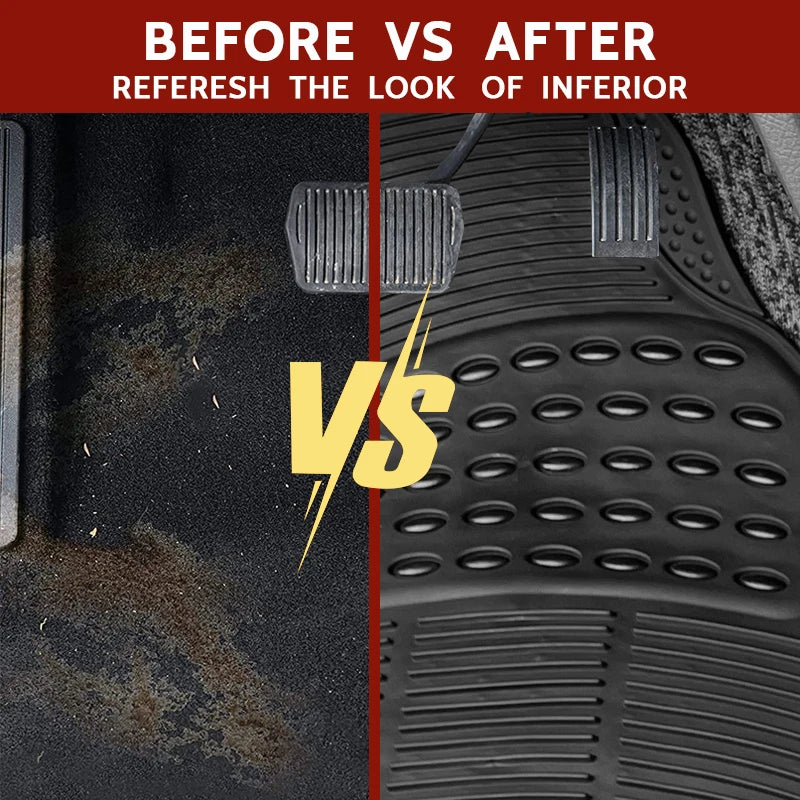 AUTO PLUS 4pcs Car Floor Mats Rubber Universal Size Fit For Most Car SUV Truck Car accessories Interior  Wear-resistant Foot Pad