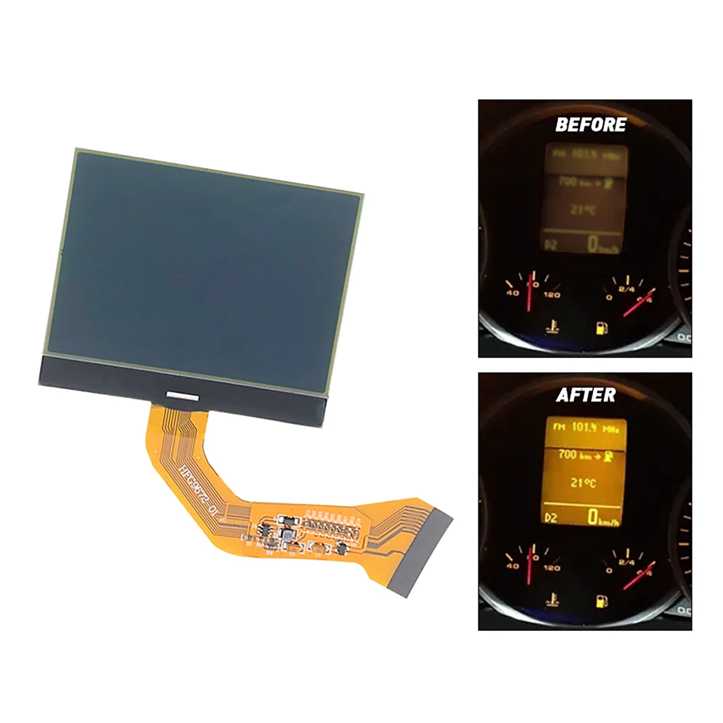 1 Pc LCD Screen 7L6920 970D 7L6920970R/L For VW Touareg V6 Porsche Cayenne S GTS Dashboard Monochrome LCD Screen Dash Panels