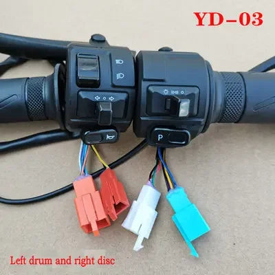 Tricycle Conversion Part Electric Bicycle Battery Vehicle Throttle+combination Switch Scooter Handle+button Assembly