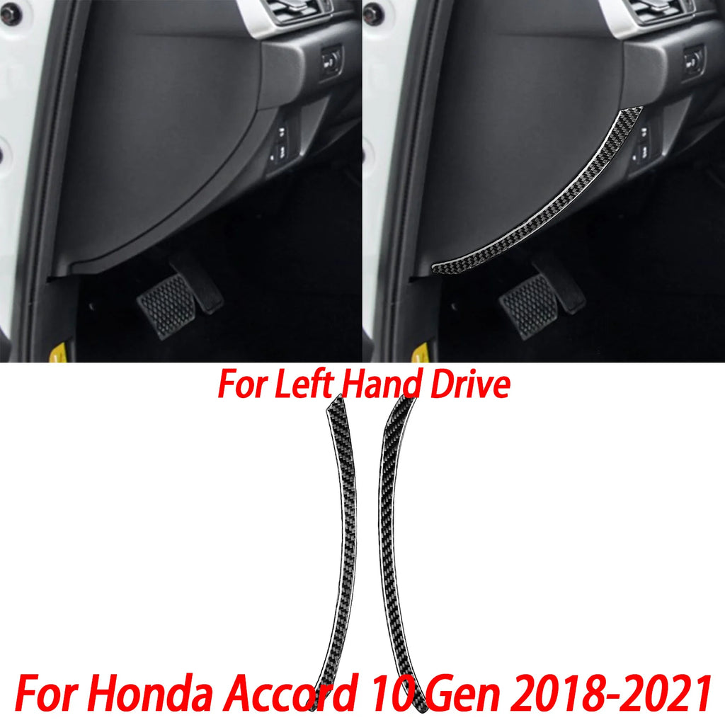 Interior Accessories Steering Wheel Central Armrest Panel Cup Holder For Honda Accord 10th Gen 2008—2021 Carbon Fiber Sticker