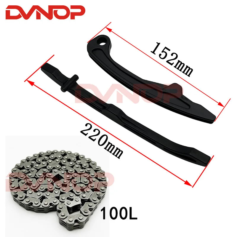 Motorcycle Timing Chain Tensioner Guide Plate Timing Chain 100 Links For Zongshen NC250 ZS177MM KAYO BSE 250CC