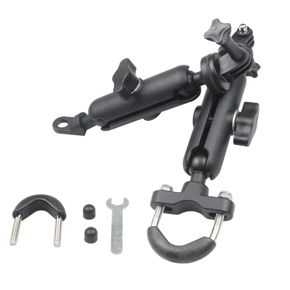 Motorcycle Dashcam Bracket Motion Camera Mounting Bracket Pan Tilt Bracket Car Mounted Aluminum Alloy Camera Bracket