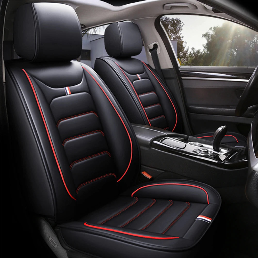 Leather Car Seat Cover for Mitsubishi ASX Lancer 9 10 Pajero 4 2 Sport l200 Outlander xl Montero Carisma Mirage Auto Accessories