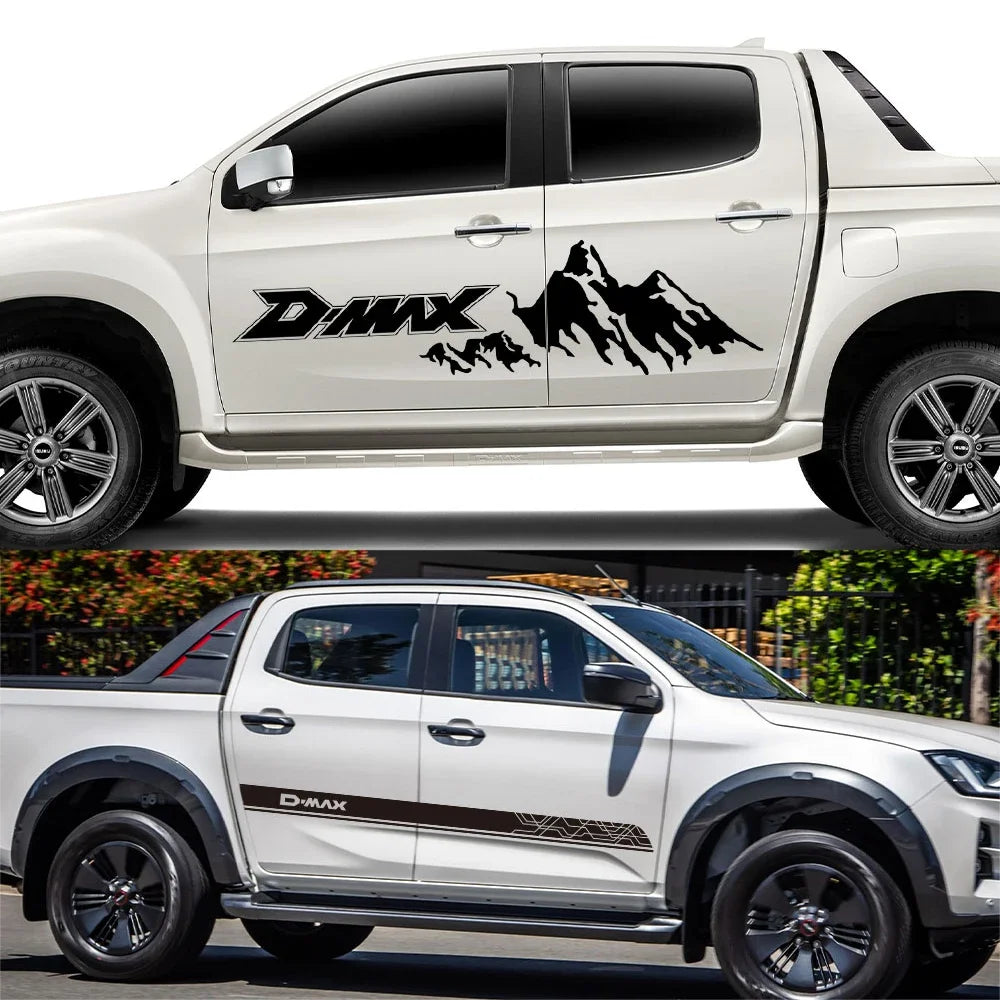 Pickup Body Side Stickers For Isuzu Dmax D Max Truck Hood Car Tailgate Decor Decals Trunk Vinyl Covers Auto Tuning Accessories