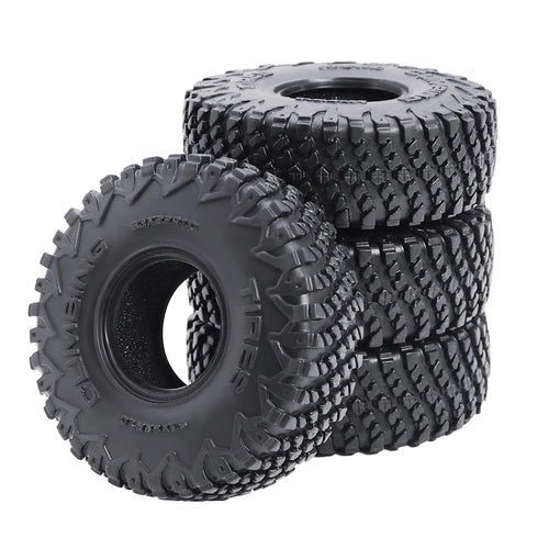 1.0" Soft Rubber Tyre Wheel Tires 63x23mm For 1/18 TRX4M Bronco 1/24 Axial SCX24 Gladiator Fcx24 RC Crawler Upgrade Part