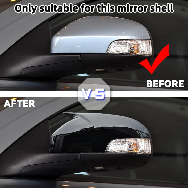 Car Rearview Mirror Cover Housing Carbon Fiber/Glossy Black Side Wing Mirror For Volvo C30 C70 S40 S60 V40 V50 V70 2008- 2010