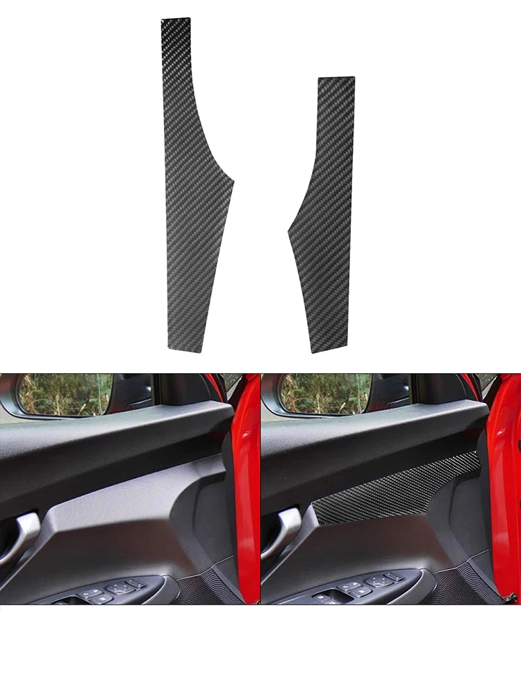 Car Carbon Fiber Interior Mouldings Decorative Stickers For Hyundai Veloster 2019 2020 2021 2022 Cover Trim Accessories