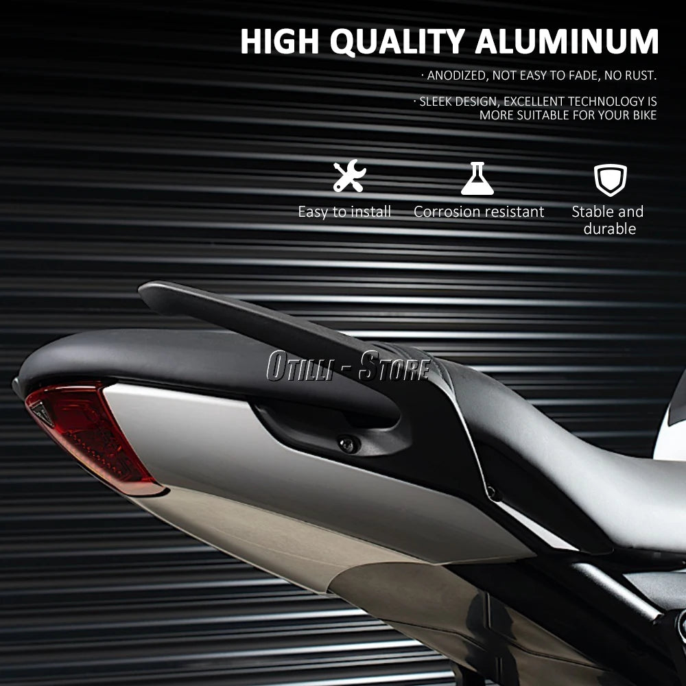 Accesorios para motocicleta Trident 660, kit de reposabrazos trasero de aluminio, reposabrazos para manillar de pasajero (2021-2023 2022)