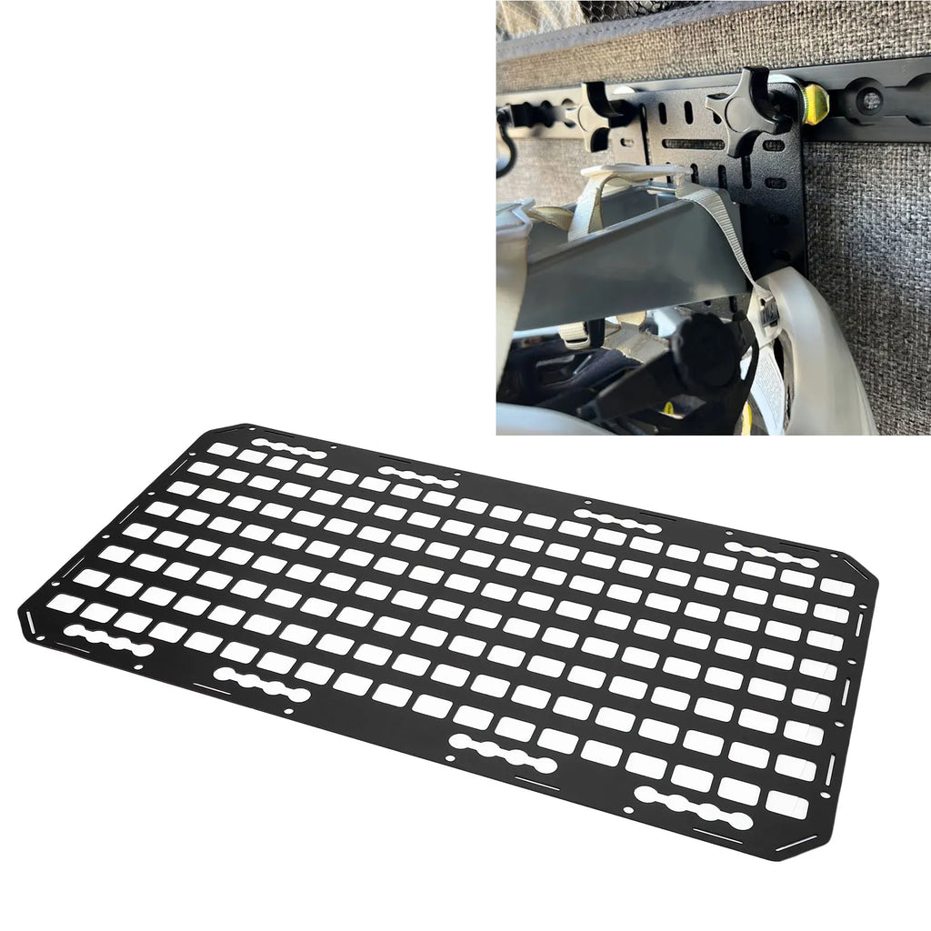 Truck Bed Molle Panel Aluminum 17x30x0.08in Side Truck Bed Molle Panel Rack System for Sedans SUVs Pickups Trucks RVs Trailers