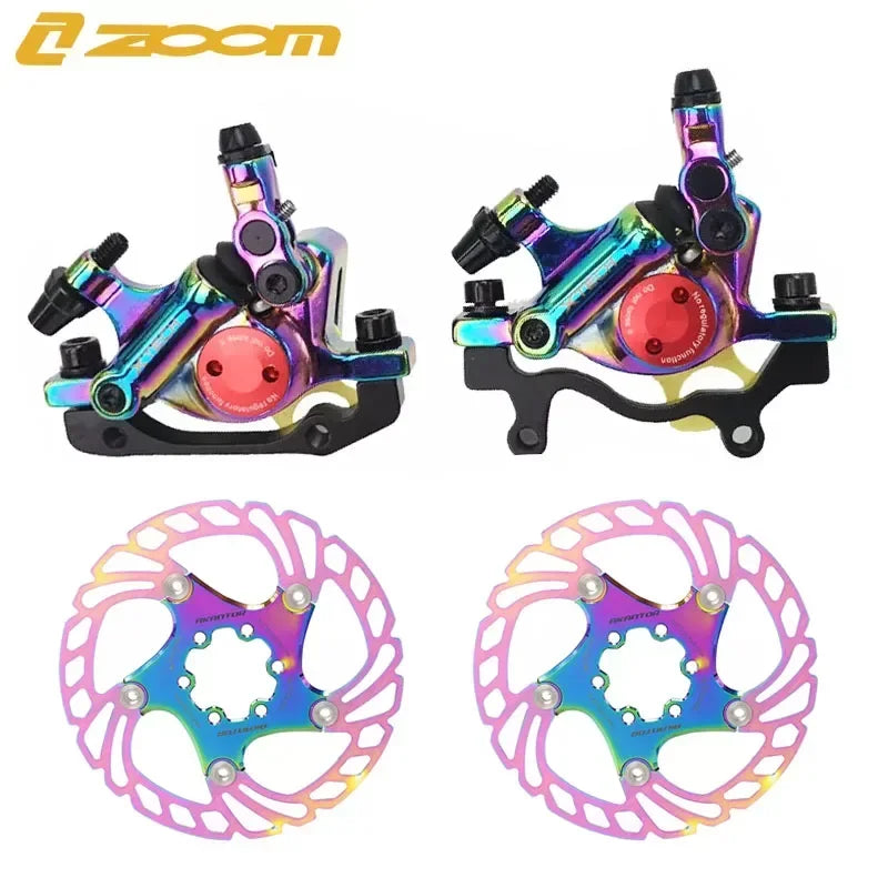ZOOM XTECH HB100 MTB Frenos de disco hidráulicos de tracción de línea coloridos para bicicleta de montaña y carretera plegable eléctrica Freno de aceite de tracción de línea