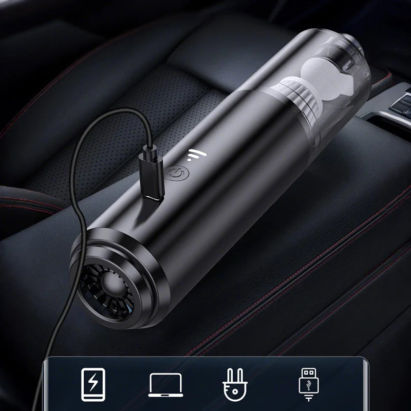Portable Car Vacuum Cleaner Powerful Suction for On-the-Go Cleaning Dust Removal Mini Wireless Vacuum Cleaner Low Noise