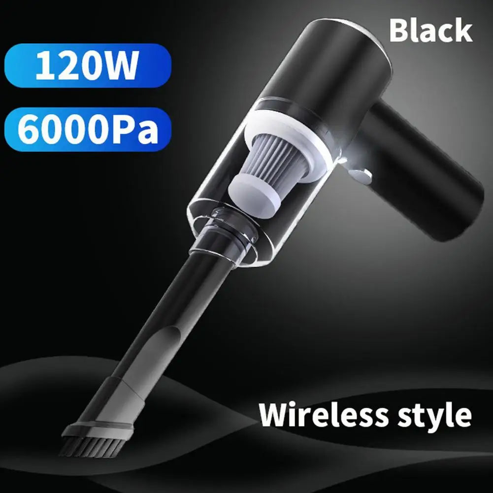 Handheld Car Vacuum Cleaner with Light, Powerful Suction USB Vacuum Small Cleaner Dusts Portable Mini Buster with D3T2