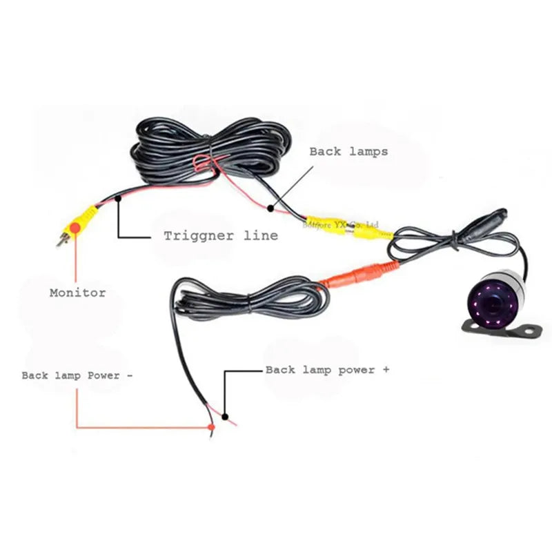 Cars Rearview Camera HD CCD Auto 9 Infrared IR Lights Waterproof Front Cam Back Detector Panoramic Accessories Vehicle Parking
