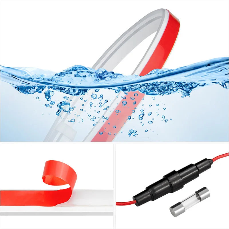 LED Car Hood Light Strip Universal Auto Decorative Atmosphere Lamp Ambient Light for Car Daytime Running Light