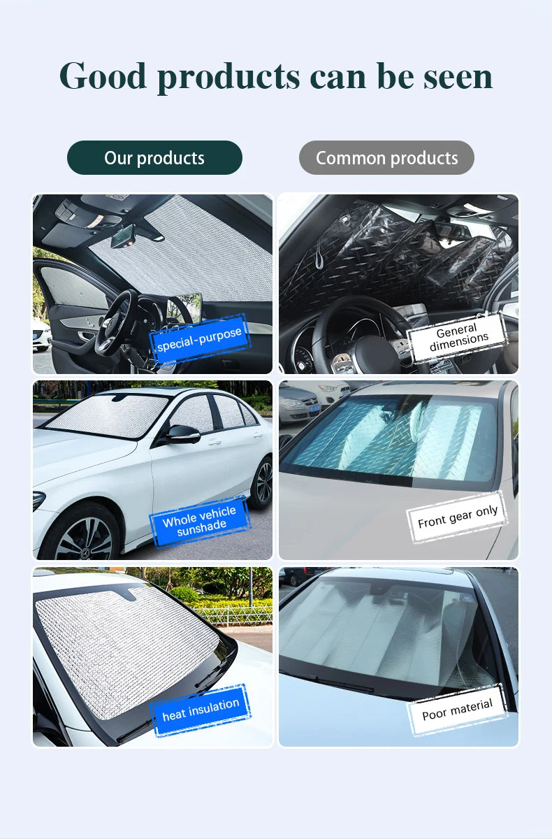 Car Window Full Cover Sunshades For Ford Transit Custom Accessories 2012~2021 Tourneo Windshield Shaby Visor 2013 2014 2015 2016