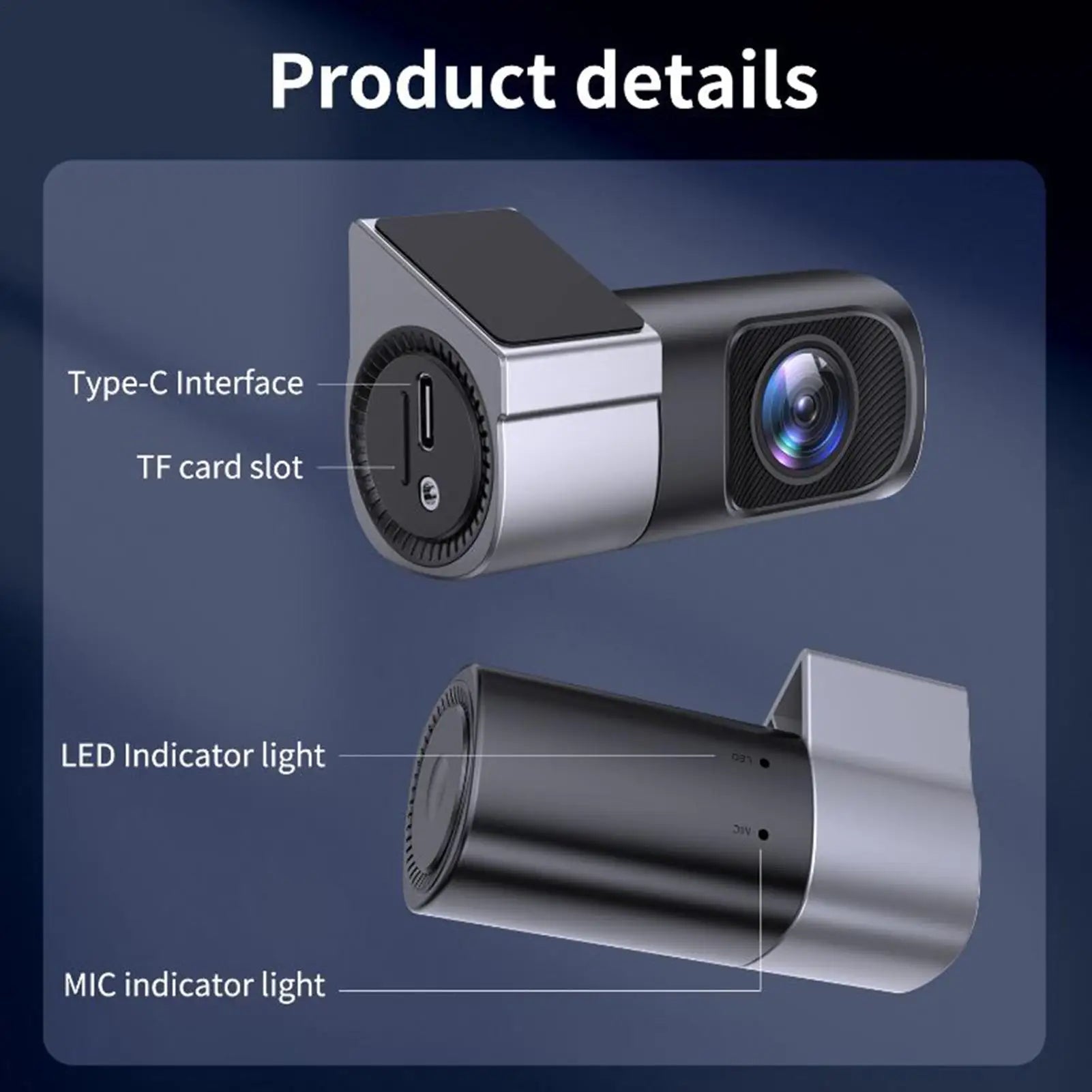 Dash Cam Driving Recorder with Wi-Fi Loop Recording Night Vision Wide Viewing Car Camera Drive Recorder For Trailer RV Truck