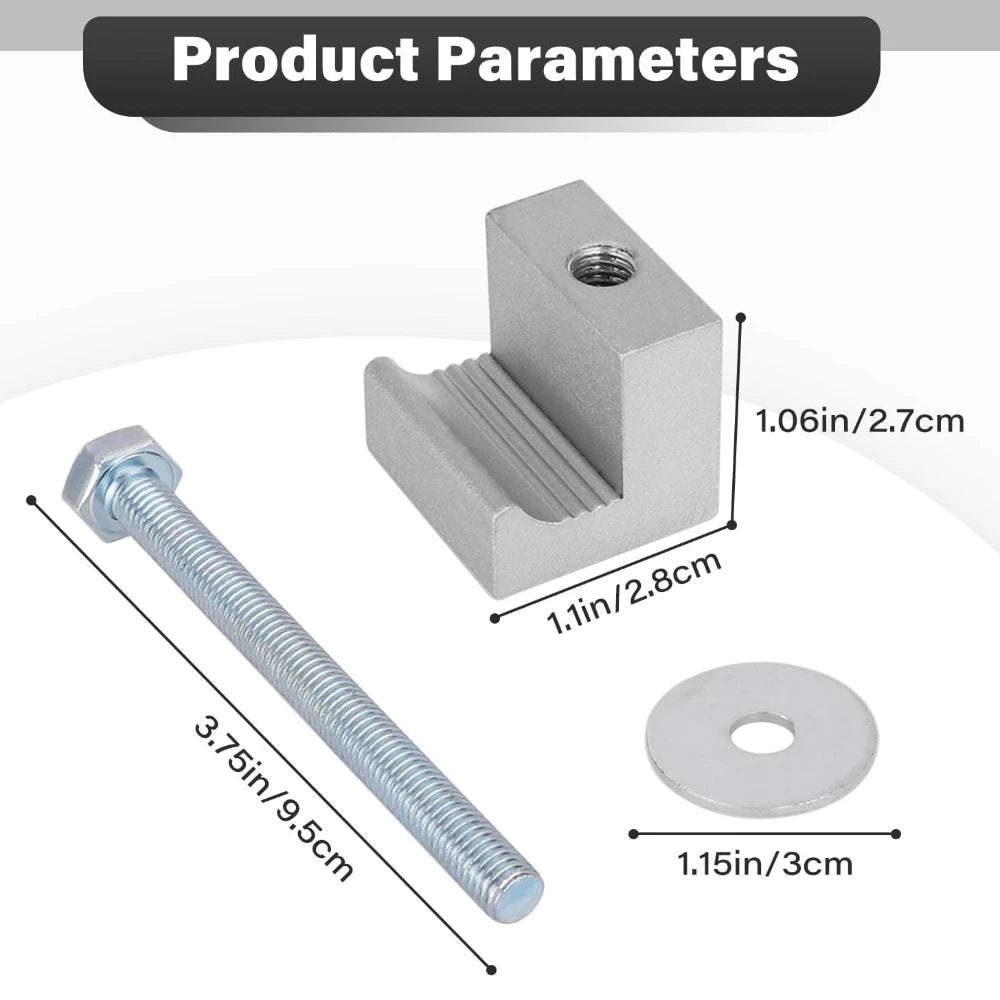 4PCS Truck Tool Box Mounting Kit for Pickup Truck Bed Toolbox Mount Tie Downs, Universal Aluminum Mounting Clamps Comes