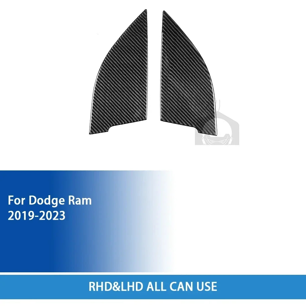 For Dodge Ram 2019 2020 2021 2022 2023 Accessories Carbon Fiber Car Interior Grar Handle Air Outlet Trim Sticker Decoration