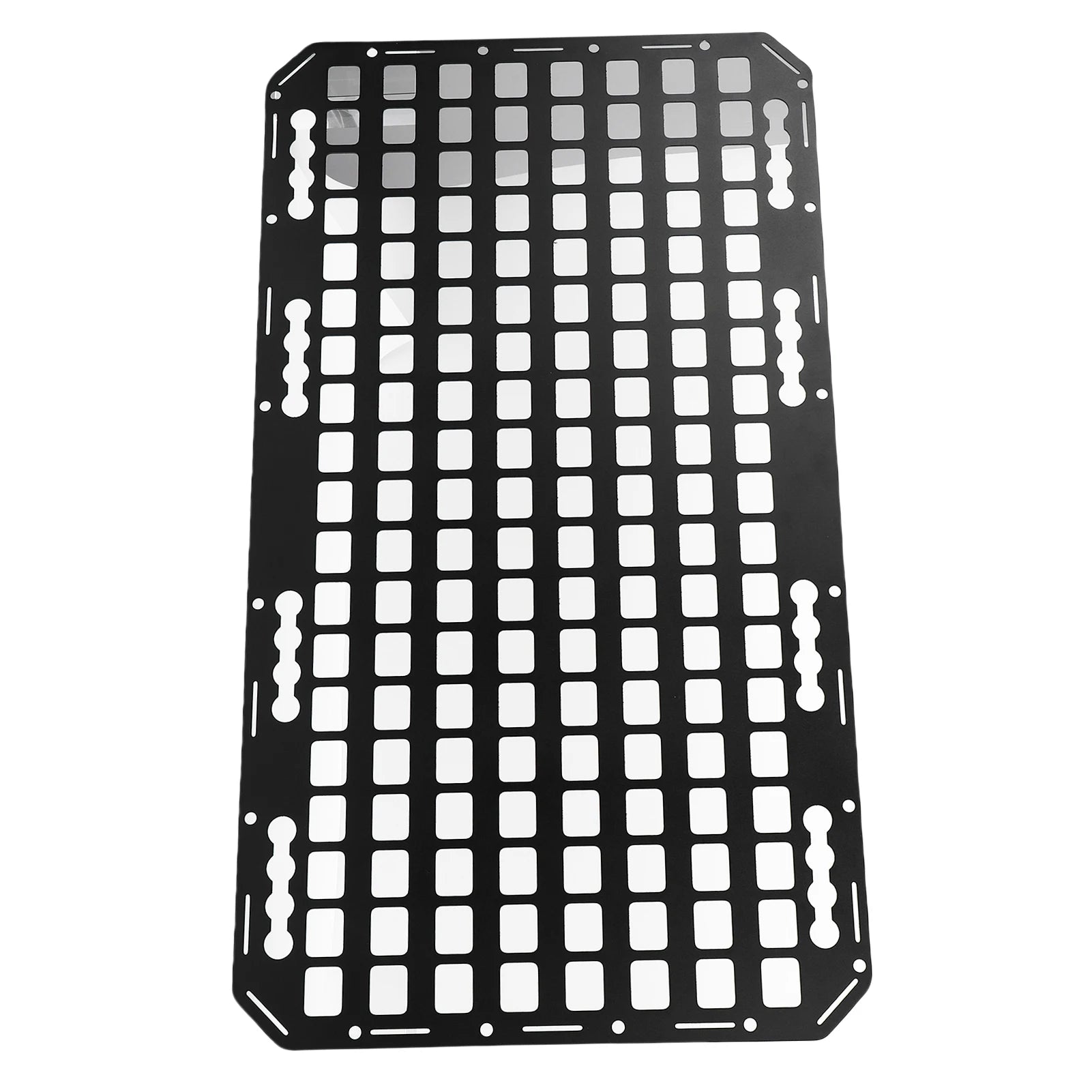 Truck Bed Molle Panel Aluminum 17x30x0.08in Side Truck Bed Molle Panel Rack System for Sedans SUVs Pickups Trucks RVs Trailers
