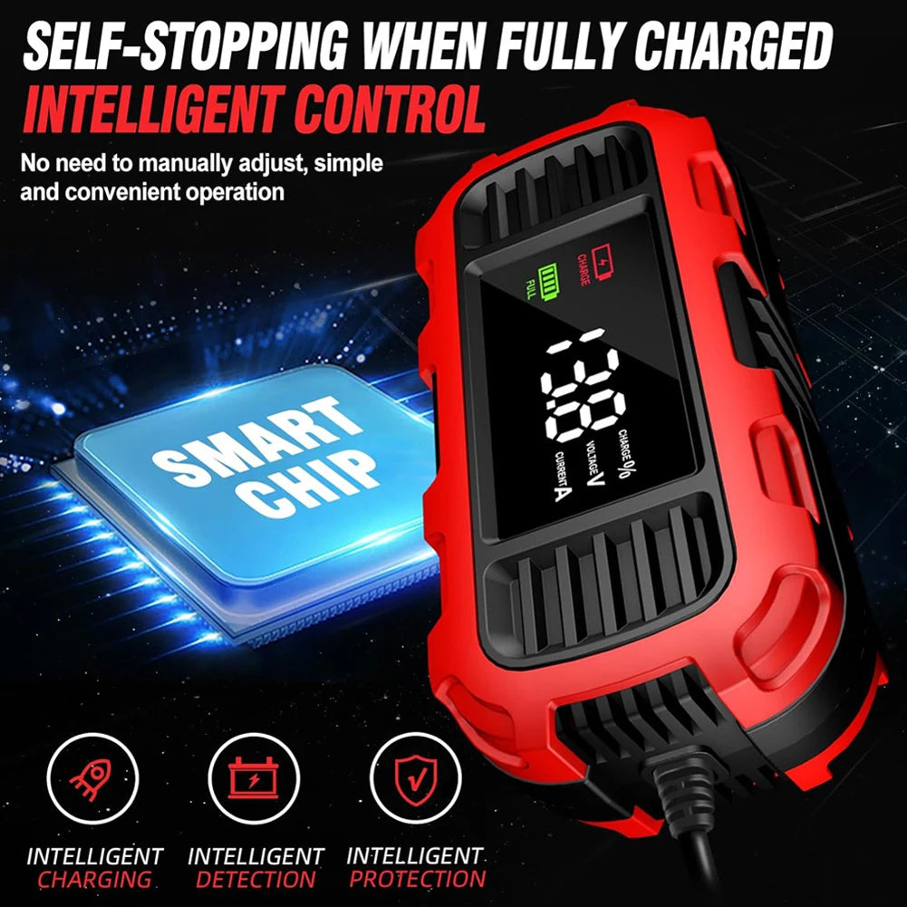12V 2A Car Battery Charger Car Motorcycle Lead Acid Battery Charger Fully Automatic Battery Charger for Car Truck Battery