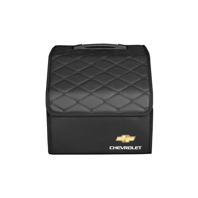 Car Trunk Organizer Box Leather Suitcase Foldable Storage Bin For Chevrolet Cruze Spark Captiva Suburban Camaro Malibu Silverado