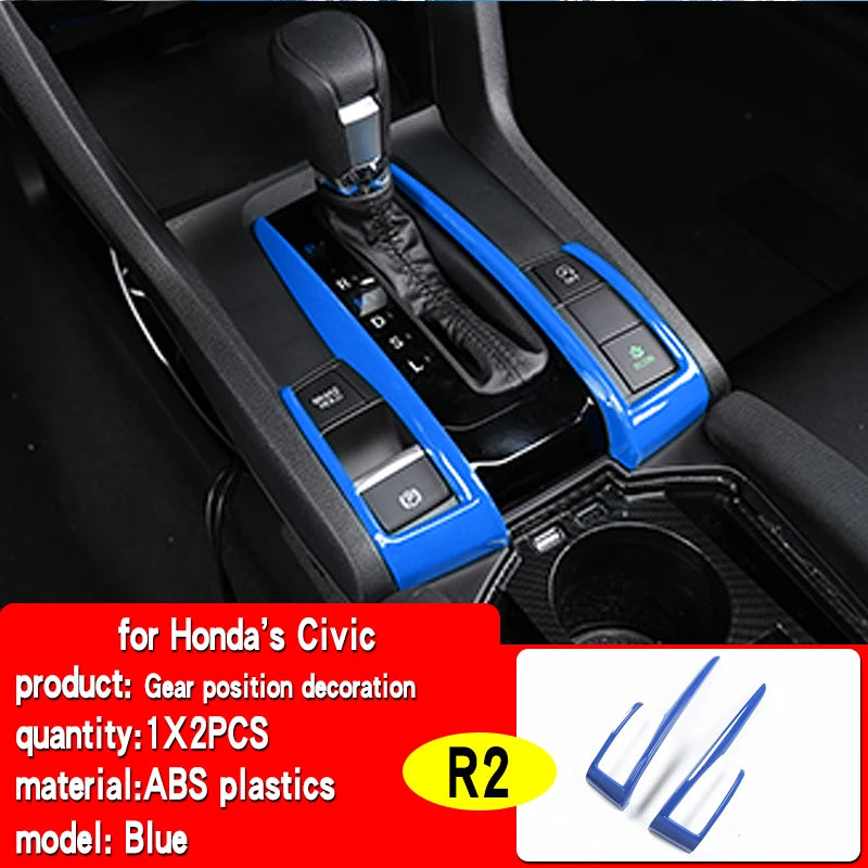 Suitable for 10th generation Honda Civic 2016-2021 car interior decoration center console air outlet gear decoration accessories