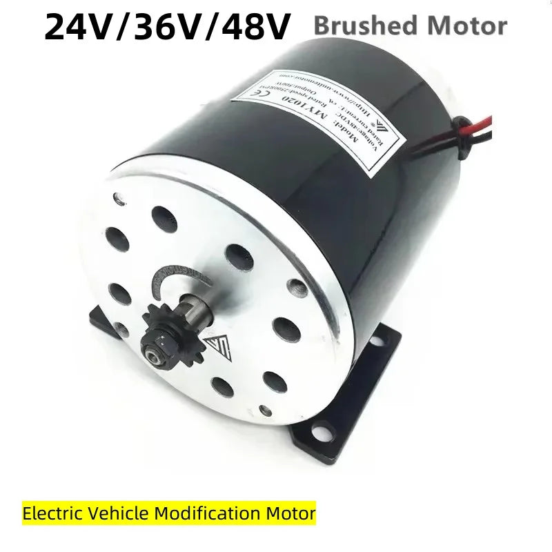 36V 48V Electric Motor With Brushed DC Motor Rated Speed 3000RM Brushed Motor Chain Drive 25H-11T