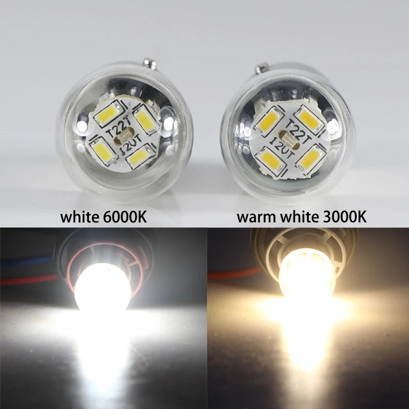 Led Interior Coche Light On Car S25 P21/5W 1157 BAY15D 6v 12v 24v 36v 48v Canbus Auto Brake Tail Lamp Backup Turn Signals Bulb
