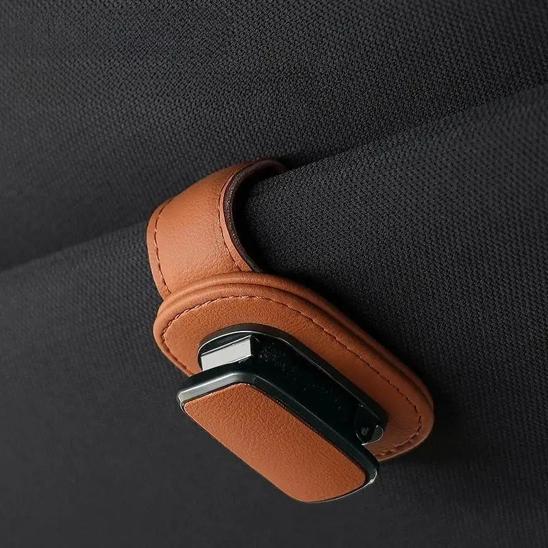 Car Glasses Storage Clip, Ultra-Fine Fiber Leather Sunshade Mirror, Sunglasses Frame, Car Interior Accessories, Car Glasses Fram