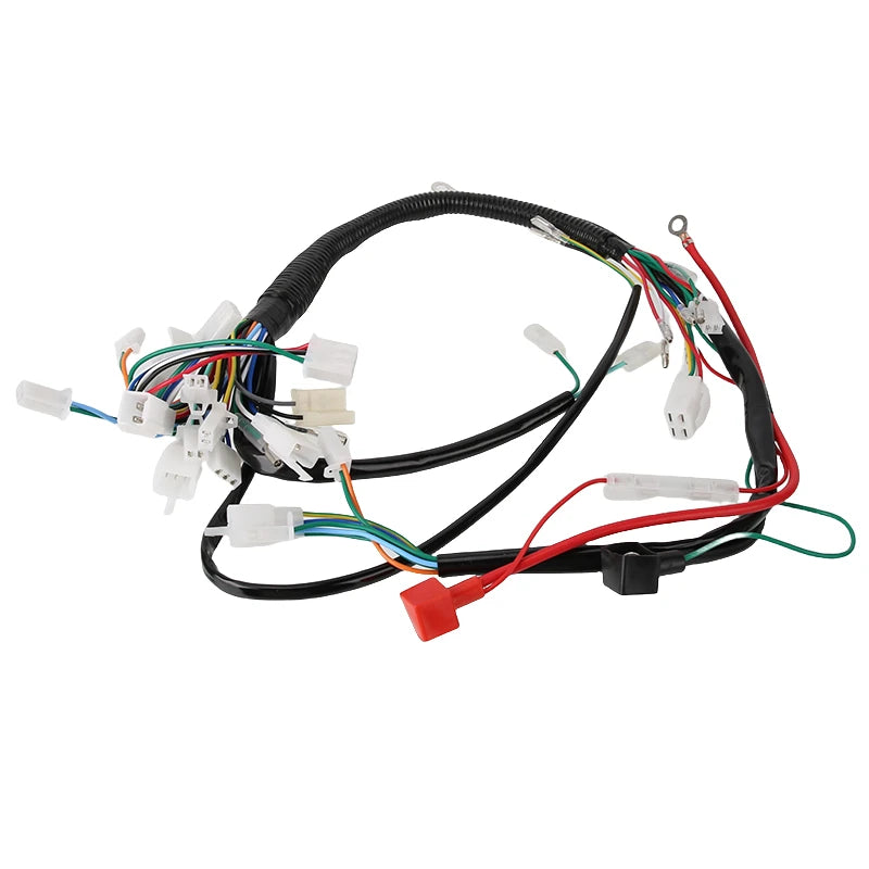 Motorcycle assembly line vehicle wiring harness suitable for off-road vehicles and four-wheel kart wiring harness accessories