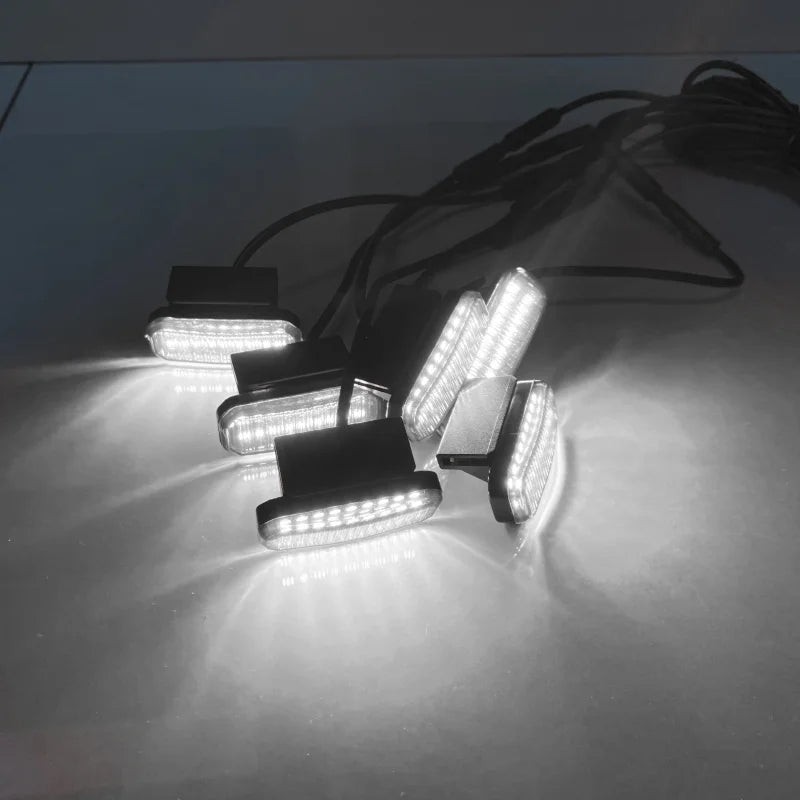 LED Front Grille Light For Pickup Offroad Suv Car Daytime Running Light Wheel Eyebrow Lamp 12V