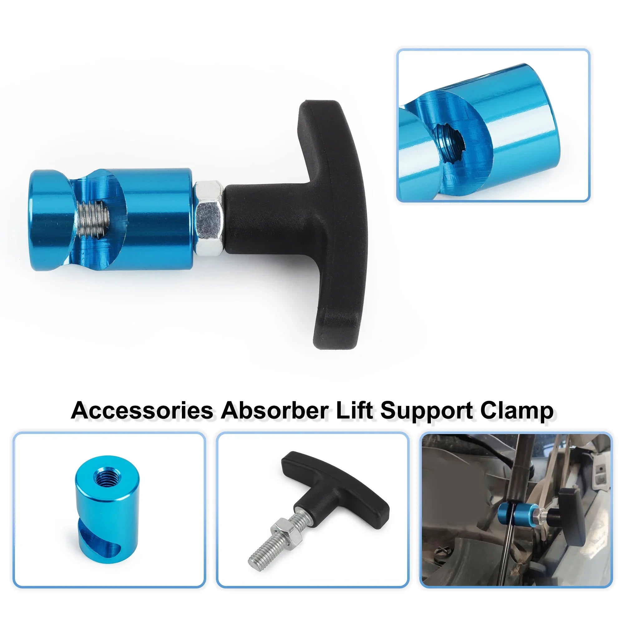 Car Hood Holder Luggage Trunk Air Pressure Anti-Slip Fixing Clamp Accessories Absorber Engine Cover Lifting Support Rod Tool
