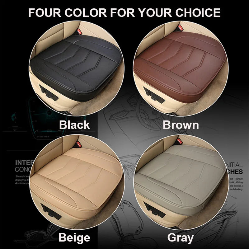 Leather Car Seat Cover Breathable Driver Seat Cushion Protection Universal Size Rear Seat Non-slip Mat Styling Accessories