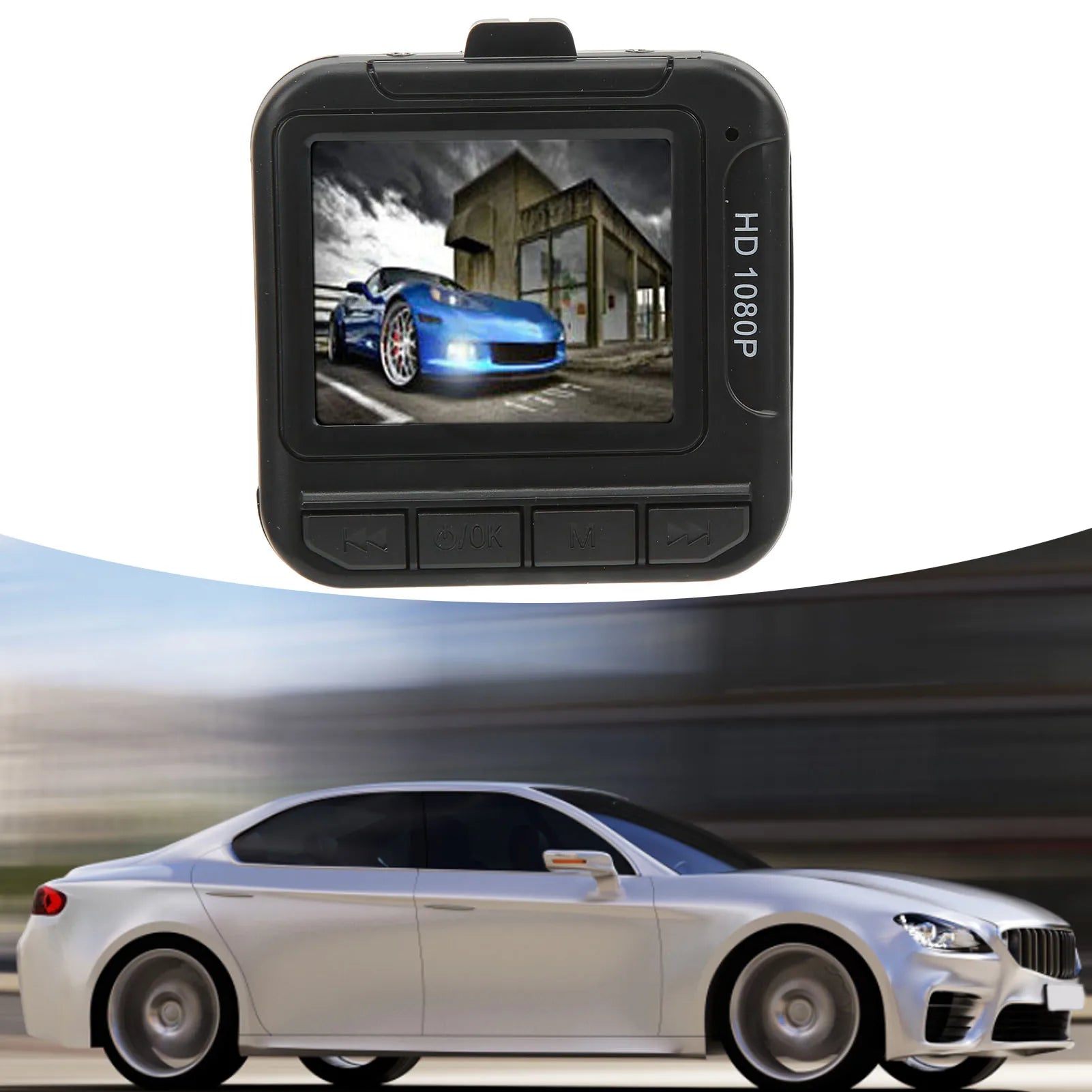 Driving Recorder 1080P HD 1.6in Color Display Screen Loop Recording Dash Cam for Car 1080P Driving Recorder Car Driving Recorder