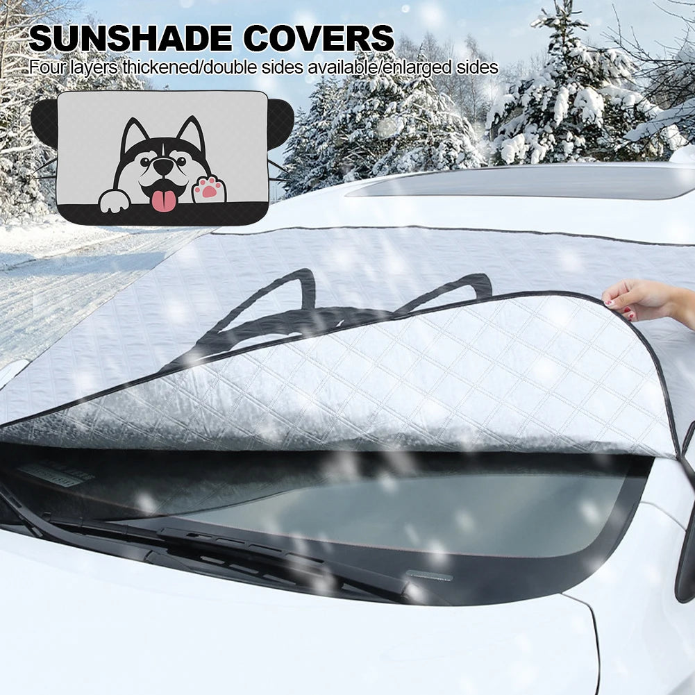 Car Windshield Heat-insulating Cover Auto Front Window Frost Blanket Snow Cover For Suv Trucks Winter Car Accessories