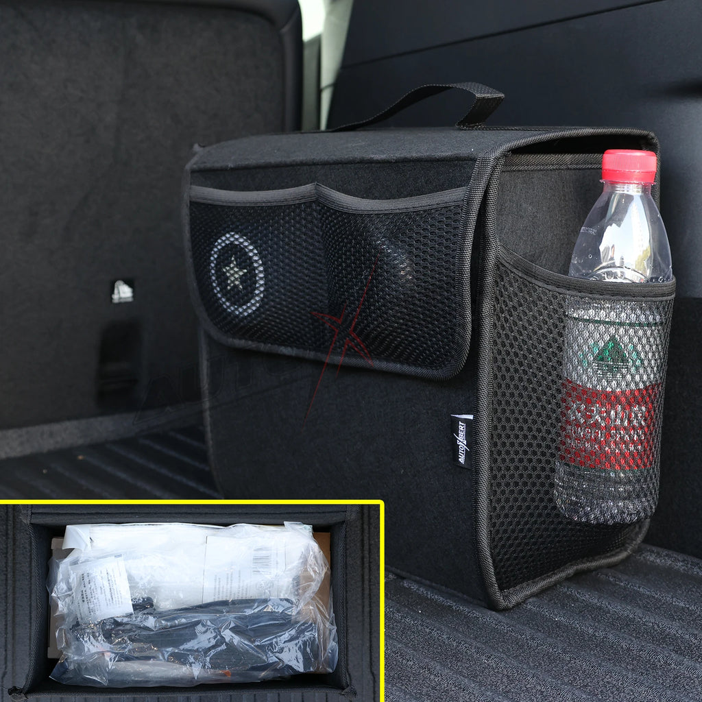 Universal Car Trunk Organizer Auto Boot Organiser Storage Box Bag Portable Felt Tidy Non-slip Tool Bag Foldable Car Accessories
