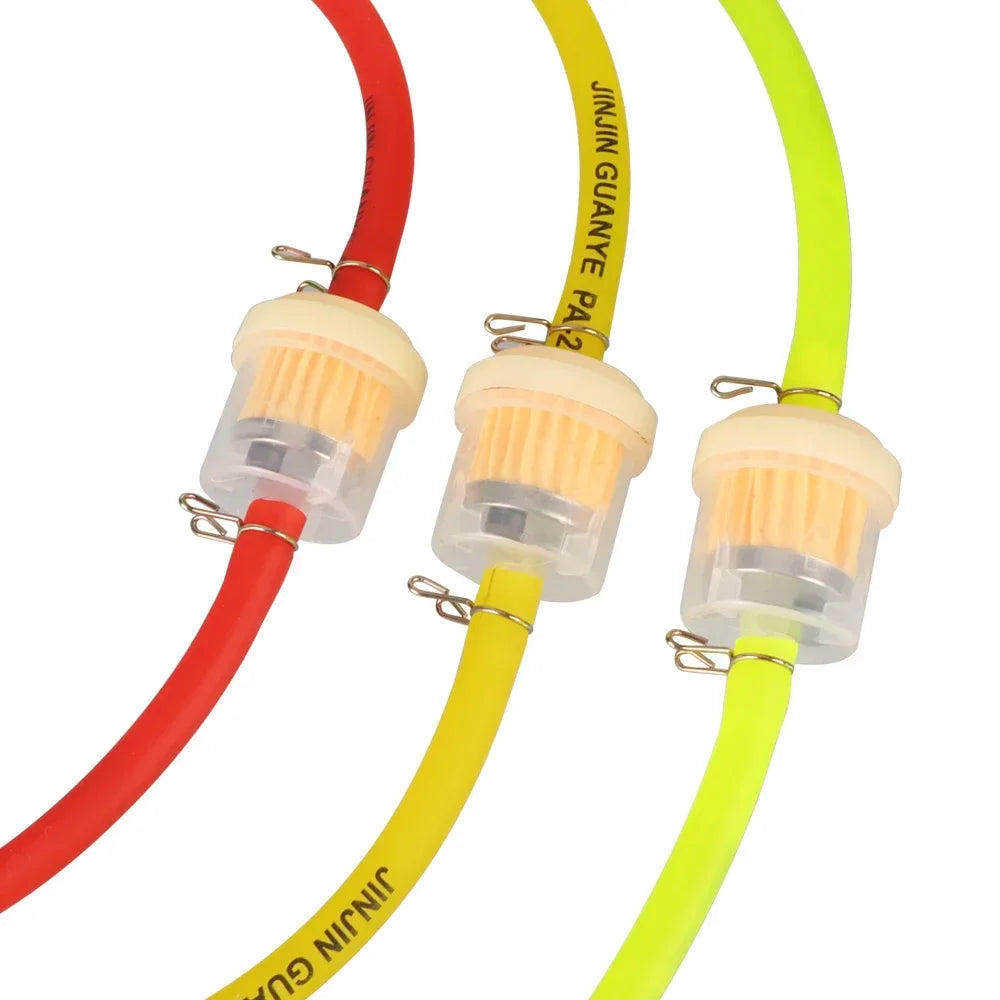 6mm Plastic Fuel Filter with Petrol Line Hose for 49cc 50cc 110cc 125cc 150cc Dirt Bike ATV Honda Yamaha Kawasaki Quad Kart
