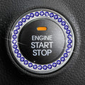 Car Start Switch Button Auto Decorative Diamond Stickers Rhinestone Ring Circle Trims Protective Cover Car Accessories Interior