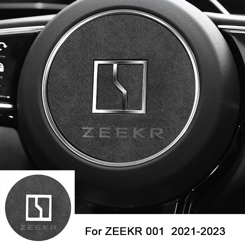 For ZEEKR 001 2021 2022 2023, A lcantara Car Interior Overlay Accessories Car Gear Shift Panel Armrest Lid Rear Air Outlet Frame