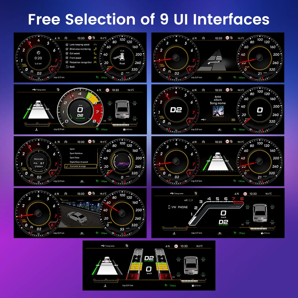 Latest 10.25" Car LCD Digital Dashboard Cluster For Audi TT 2008 2009 2010-2014 Instrument Panel Speedometer Virtual Cockpit
